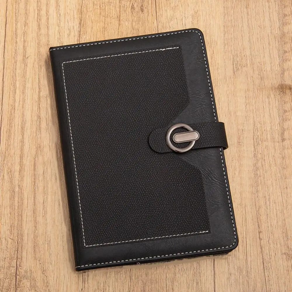 200 Pages A5 Notebook PU Leather Cover Horizontal Line Business Office Notebook Wear-resistant Magnetic Suction Buckle