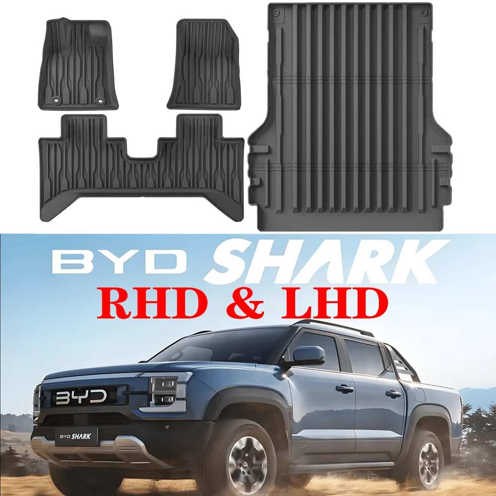 

Car Floor Mats For BYD Shark 6 2024 2025 Trunk Mat Waterproof Non-slip Cargo Liners Foot Pads Car Carpets Anti slip mats LHD&RHD