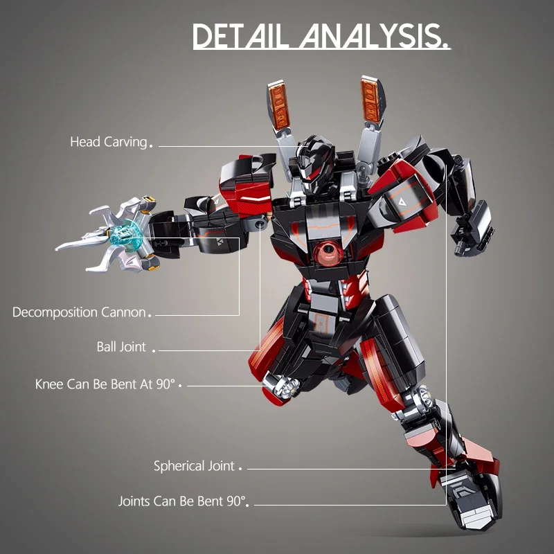 Awesome Battle Armor Model Building Block Toys, Robot Mech Assembling Educational Toys,Gifts For Children with high quality