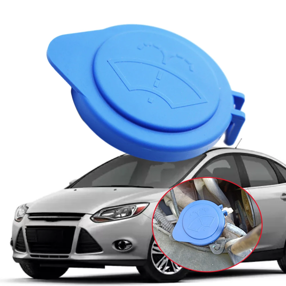 

1708196 Blue Car Windshield Wiper Washer Fluid Reservoir Tank Bottle Cap for Ford Focus 2011 2012 2013 2014 2015