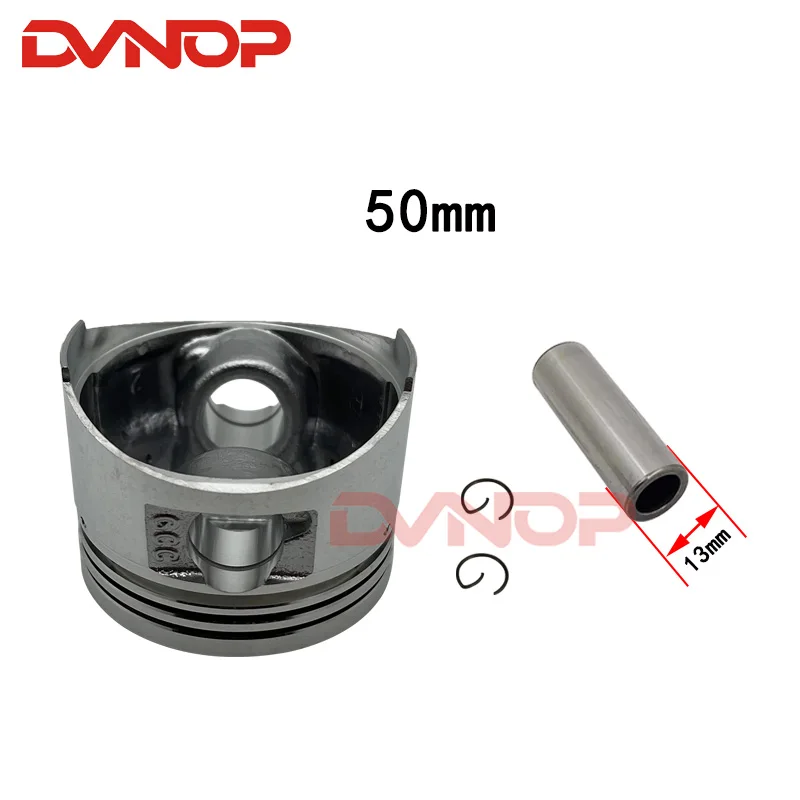 Motorcycle 50mm Piston 13mm Pin Ring Gasket Set  WH100 GCC100 SCR100 Egine Spare Parts