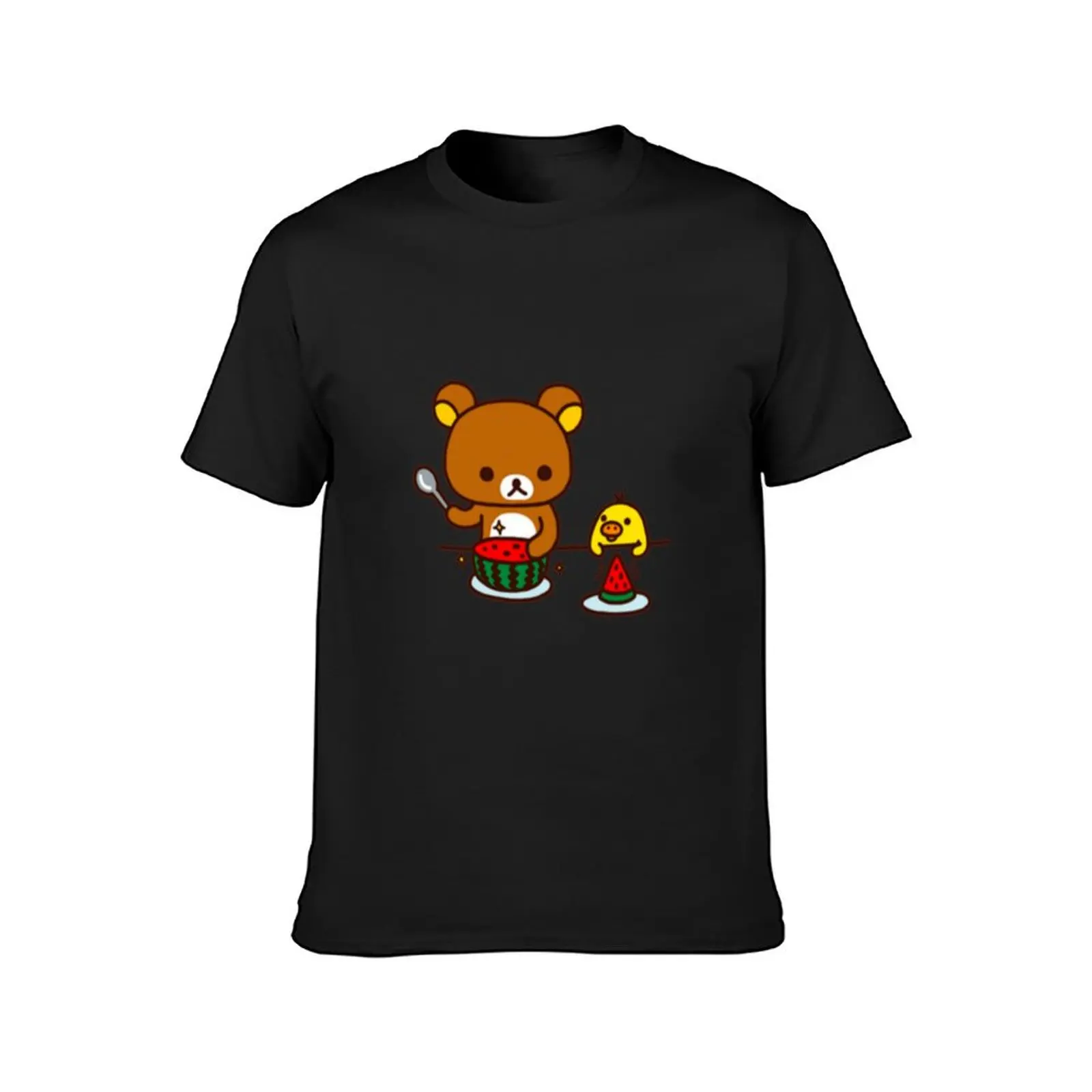 rilakkuma and kiiroitori summer T-Shirt aesthetic clothes kawaii clothes cute clothes funnys Men's t-shirts