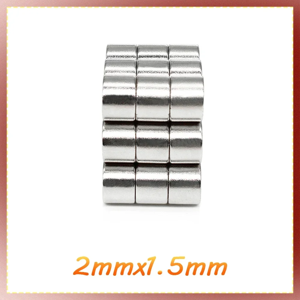 100/200/500/1000/2000/5000pcs 2x1.5 Small Round Powerful Magnets Disc 2mm x 1.5mm Neodymium Magnet 2x1.5mm Magnet Strong 2*1.5