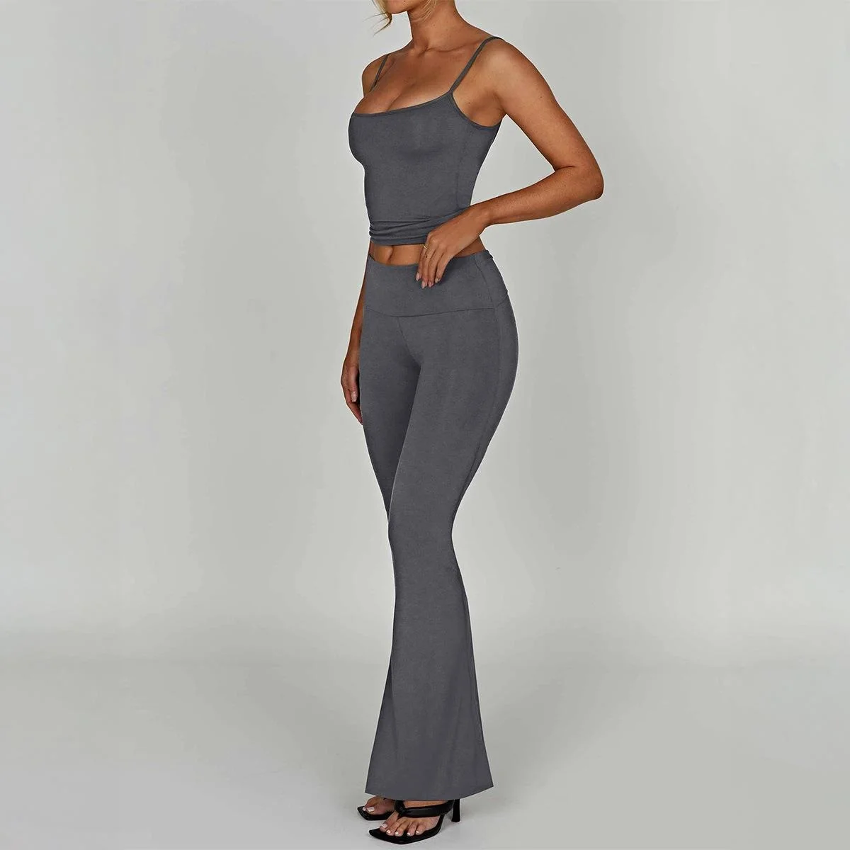 

Женский спортивный комплект для йоги: футболка-топ, брюки и длинный жилет, однотонный, зимний, модный, повседневный, для работы и тренировок