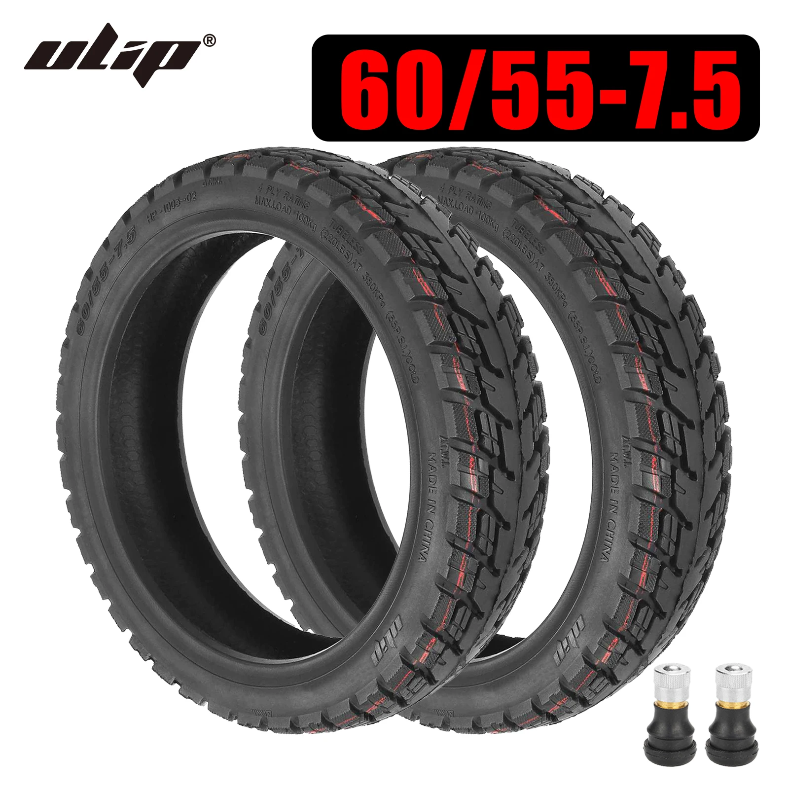 Ulip 10Inch 60/55-7.5 Off-raod Tubeless Tires For Ninebot S90L Electric Scooter High Quality Thickened Non-slip Tyre Accessories