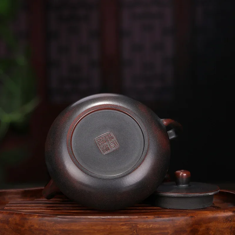 240ml Creativity Handmade Ball Hole Filtration Tea Pot Raw Ore Yixing Purple Clay Teapots Household Zisha Tea Set Filter Kettle