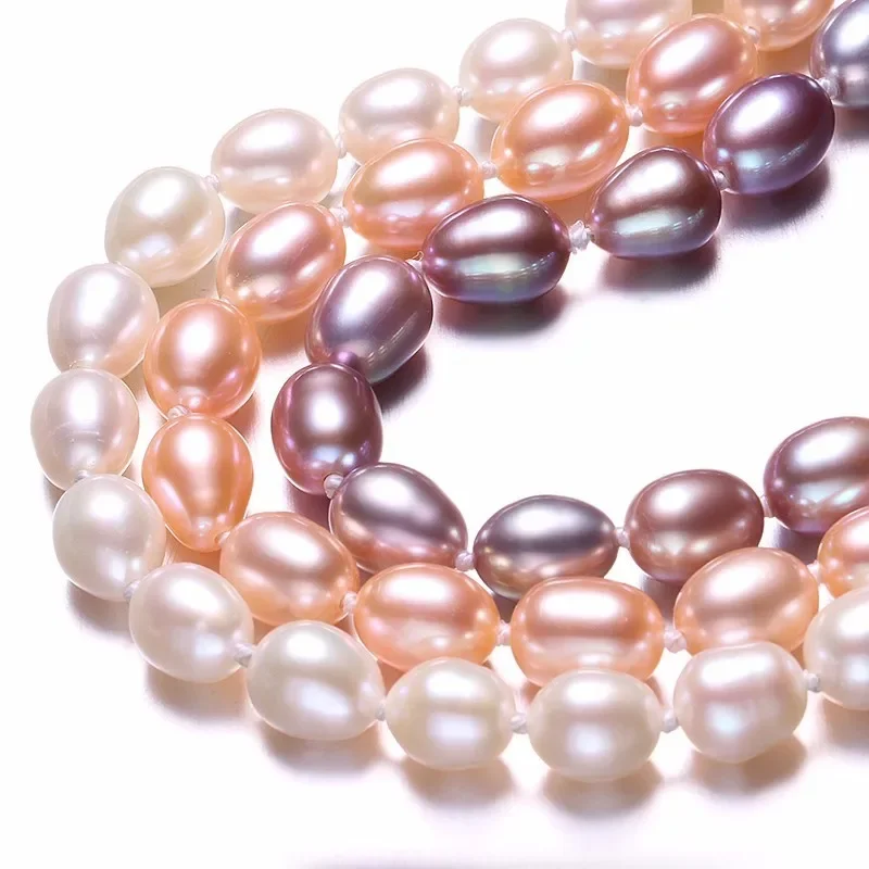 Amazing Price Beautiful Pearl Jewelry Necklace,High Quality Natural Freshwater Pearl Beads Fine Jewelry,White/Pink/Purple