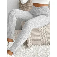 Plus Size 1XL-5XL Fashion Women's Solid Color Striped Autumn Leggings Ladies Casual Slimming Tights Bodybuilding Tights Leggings
