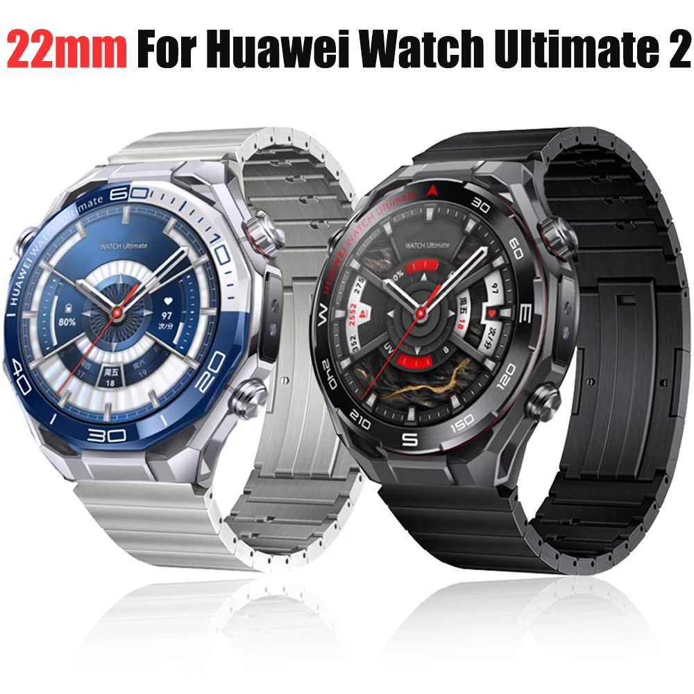 22mm Titanium Strap for Huawei Watch Ultimate 2/GT6/5 Pro 46mm High-end Replacement Wristband CMF Watch Pro 3/Amazfit Balance 2