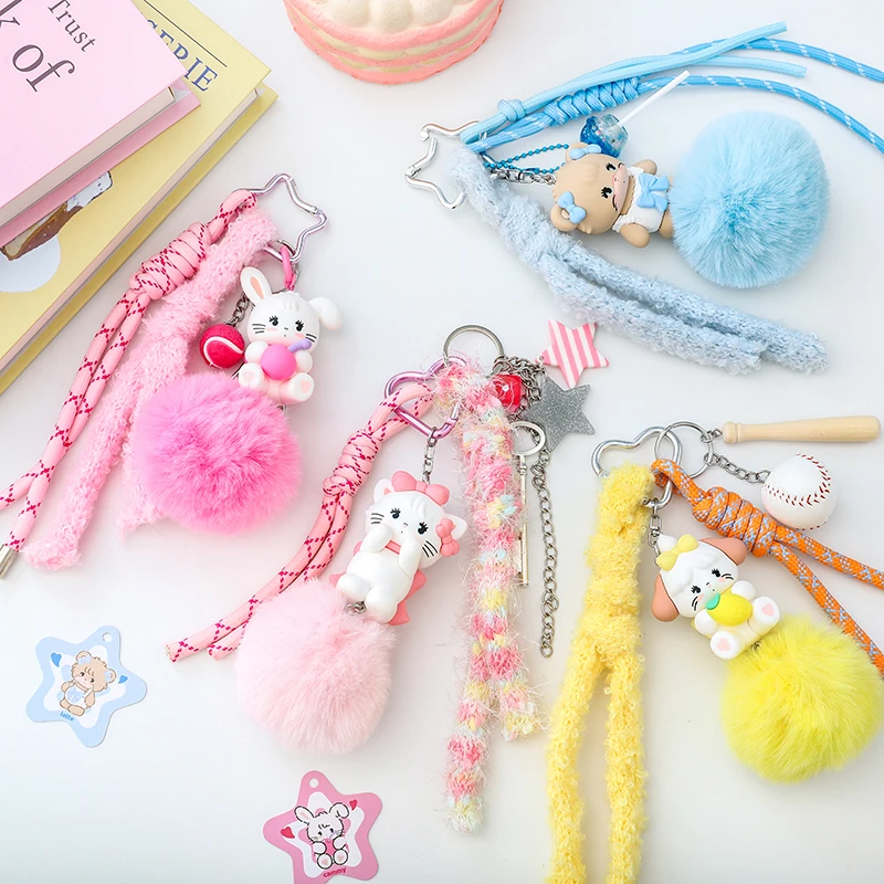 

Kawaii Mikko пушистый шар серии аниме брелок слепая коробка игрушка-сюрприз модный орнамент для девочек мусс Cammy Latte коллекционные предметы