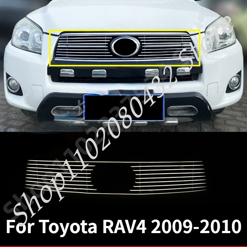 

For Toyota RAV4 2009-2010 Body Kit Front Bumper Cover Modified Grille Accessories High-quality Stainless Steel Racing Grill