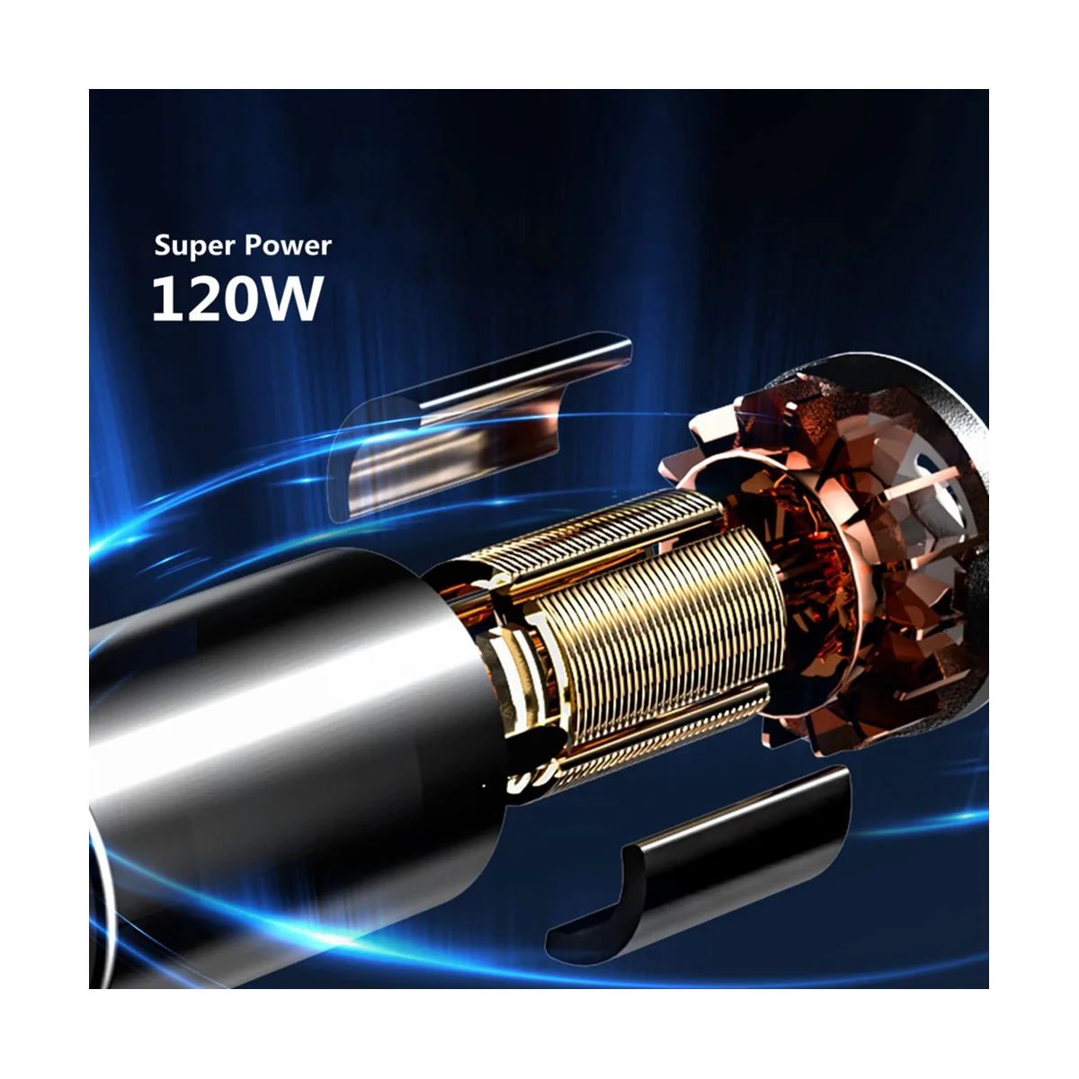 Car Cordless Vacuum Cleaner Powerful Suction Blow Vacuum Cleaner Portable Keyboard Vacuum Cleaner USB Rechargeable,A