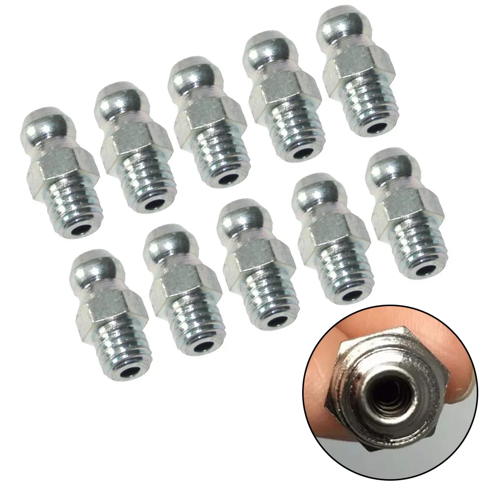 For Construction Machinery Oil Nipples Used In Machine Tools Hexagon Opposite Side 8mm No Oil Leakage Thick Outer Wall