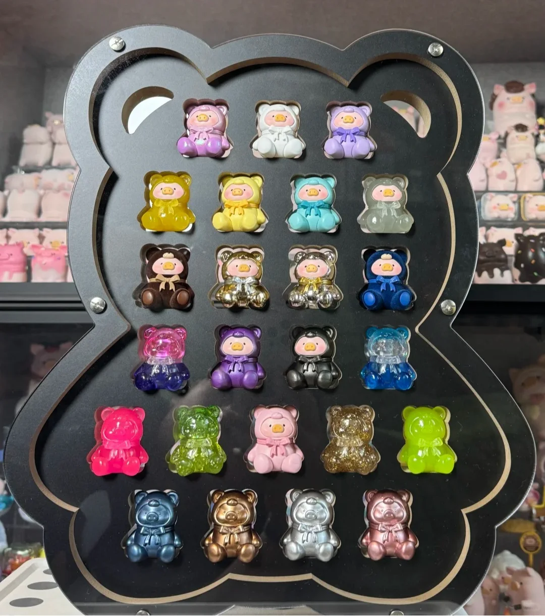 لولو الخنزير تيدي سلسلة صغيرة صندوق أعمى دمية فول صغيرة Q نسخة Kawaii أنيمي الشكل الكرتون ديكور العصرية اللعب مفاجأة هدية