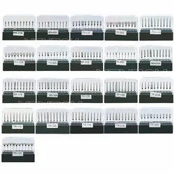 100Pcs Dental Diamond Bur Super Coarse Diamond Drill Bit Fit for High Speed Handpiece 21 Types Optional