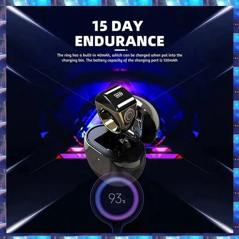 

Лидер продаж, умное кольцо с зарядным устройством, водонепроницаемый цифровой счетчик, дисплей с управлением через приложение, 5 напоминаний о времени молитвы, черный, 8 мм, 2025 г.