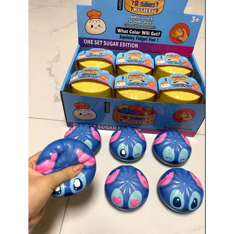 Multiple Expression Stitch Dumpling Blind Box Toy, Portable Fidget Squishy, Kid Party Favor Birthday Present - view 6