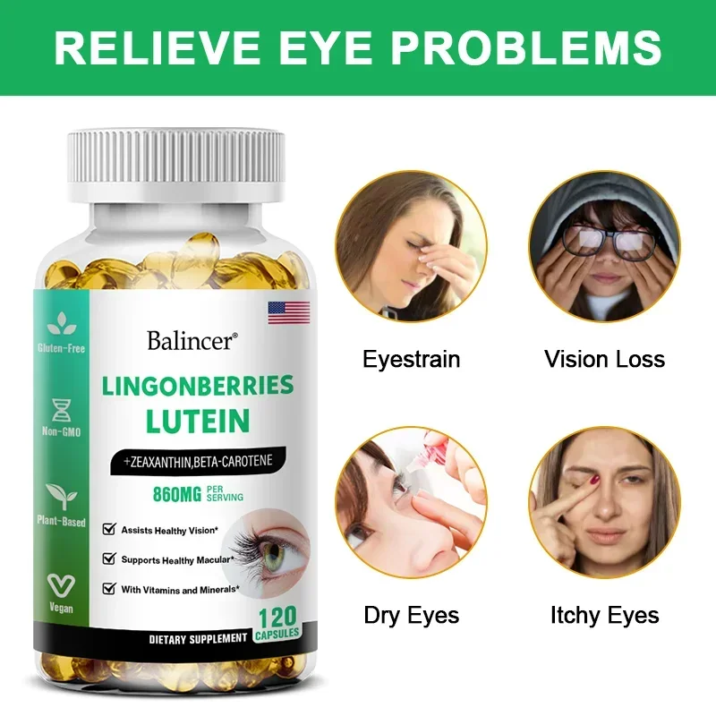 Eye Supplement with Lutein and Vitamins A C E and Zinc To Promote Eye Health and Zeaxanthin To Filter Blue Light