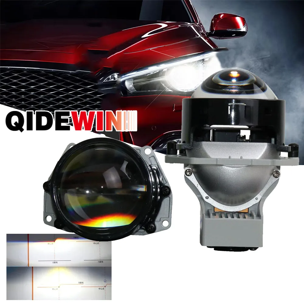 

QIDE3 Inch Bi LED Headlights Projector Lenses 12V 24V for Hella LED Lights Projector 240W 40000LM Diode Headlamp Car Accessories