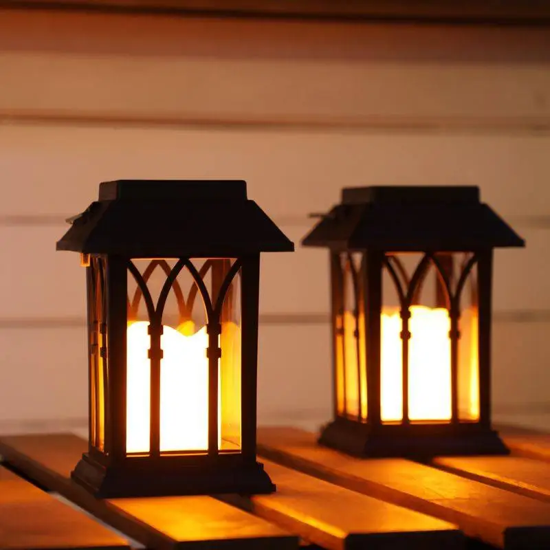 

Xiaomi Solar Energy Candle Lamp Solar Garden Light Wrought Iron Lantern Hanging Iron Art Lamps Outdoor Waterproof Night Light