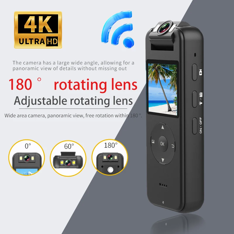 

Outdoor portable camera with WiFi hotspot, high-definition mini sports DV camera, law enforcement recorder, driving recorder