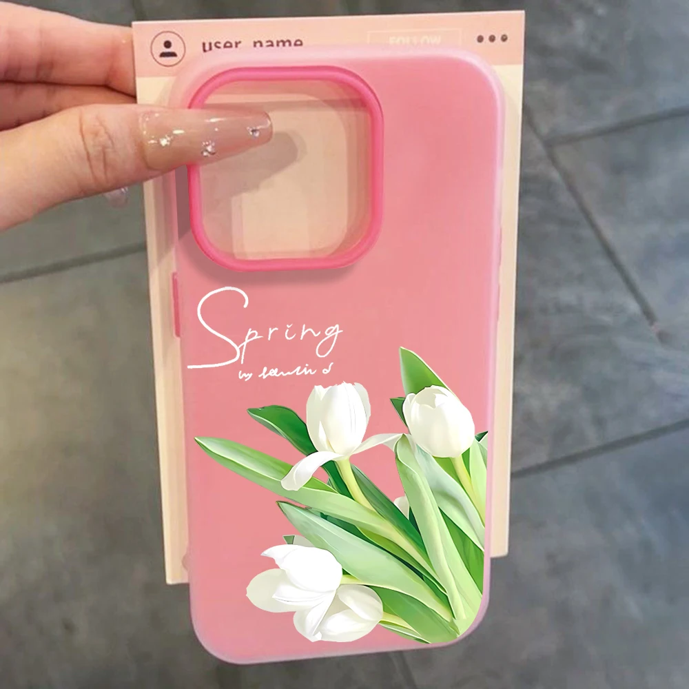 Für Samsung Galaxy S21 S26 S25 S24 S23 S22 Ultra Plus FE Hülle Frühlings-Tulpen-Blumen-Cover Für A37 A36 A54 A55 A56 Staubdichte Schutzhülle – Detail 7