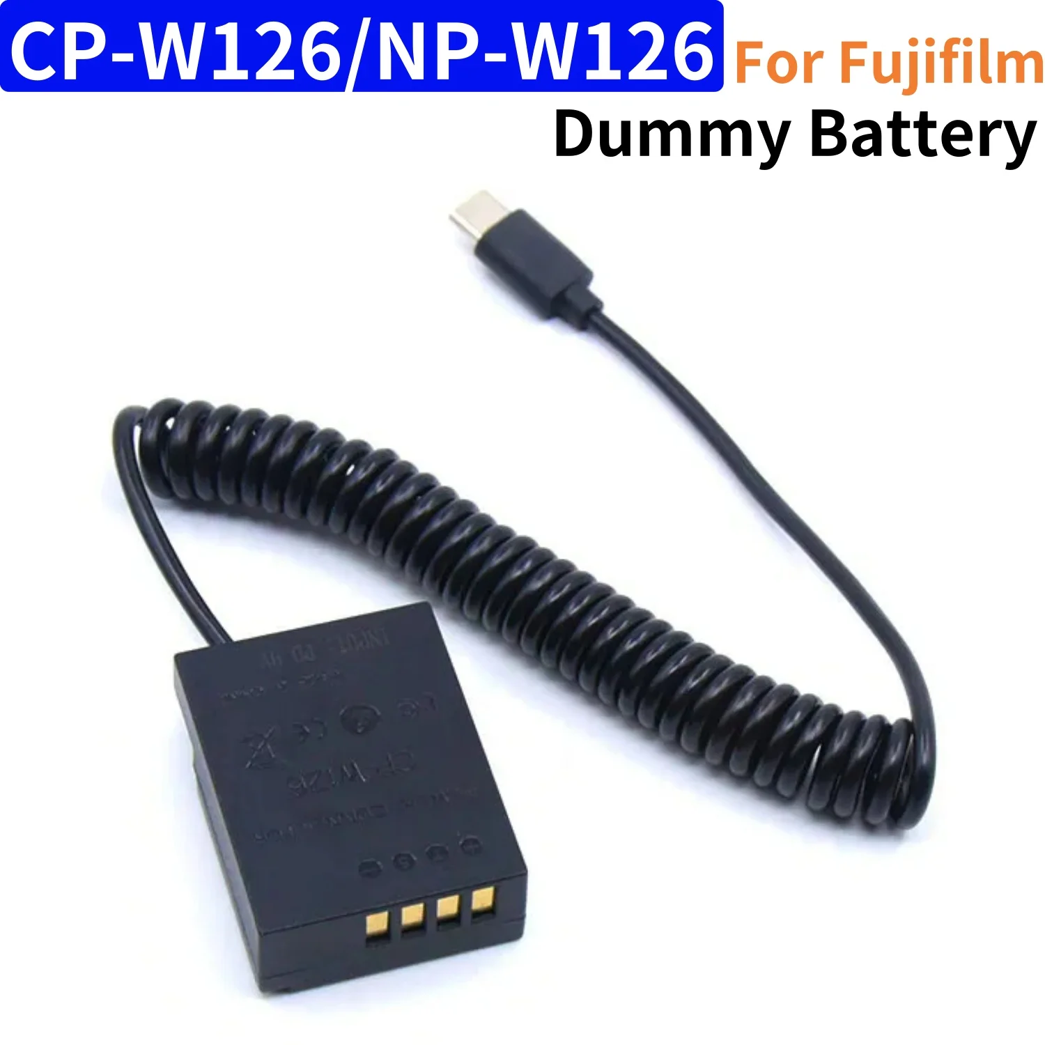 

CP-W126 NP-W126 Dummy Battery USB C PD Power Adapter AC-9V Charger Cable For Fujifilm X-T2 T3 T30 T200 H1 M1 XS10 XT100 X100V E3