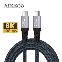 AIXXCO PD 240W usb type c to type c cable for Thunderbolt 4 Cable 40Gbps 8K@60Hz 5A for apple MacBook notebook charging data