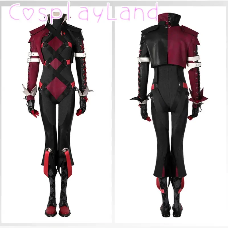 

Gotham Knights Cosplay Joker Girl Quinzel Outfit Adult Women Boss Fight Dr. Q Costume Women Suit Carnival Halloween Outfit