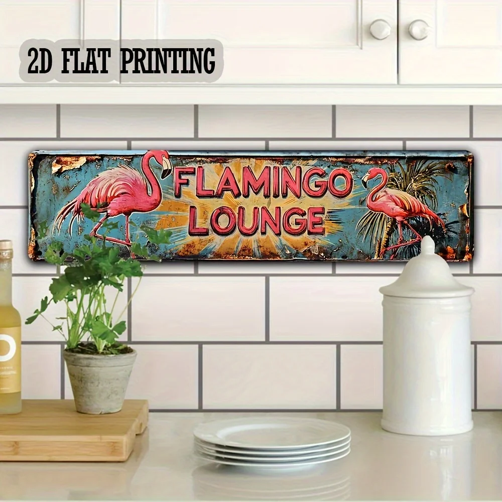 A 2D Flat Metal Wall Art Sign in a Vintage Style - 
