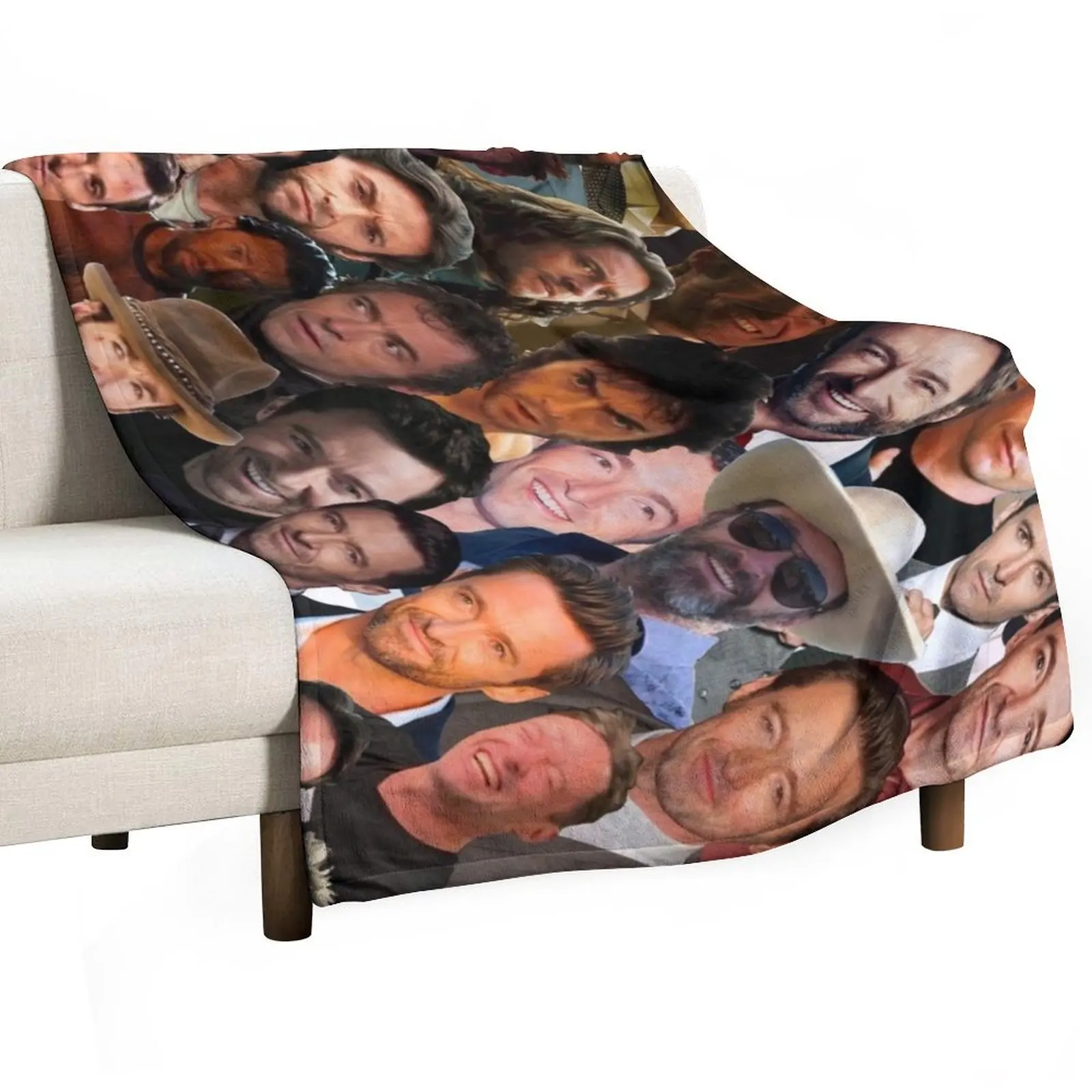

Hugh Jackman Photo Collage 2 Throw Blanket For Decorative Sofa Tourist Flannel Fabric Summer Blankets