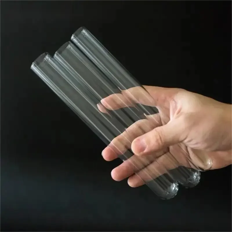 Biosharp Laboratory Tube High Borosilicate Flat Mouth Round Bottom Test Tube 10ml/44ml Laboratory Glass Test Tube for Chemistry