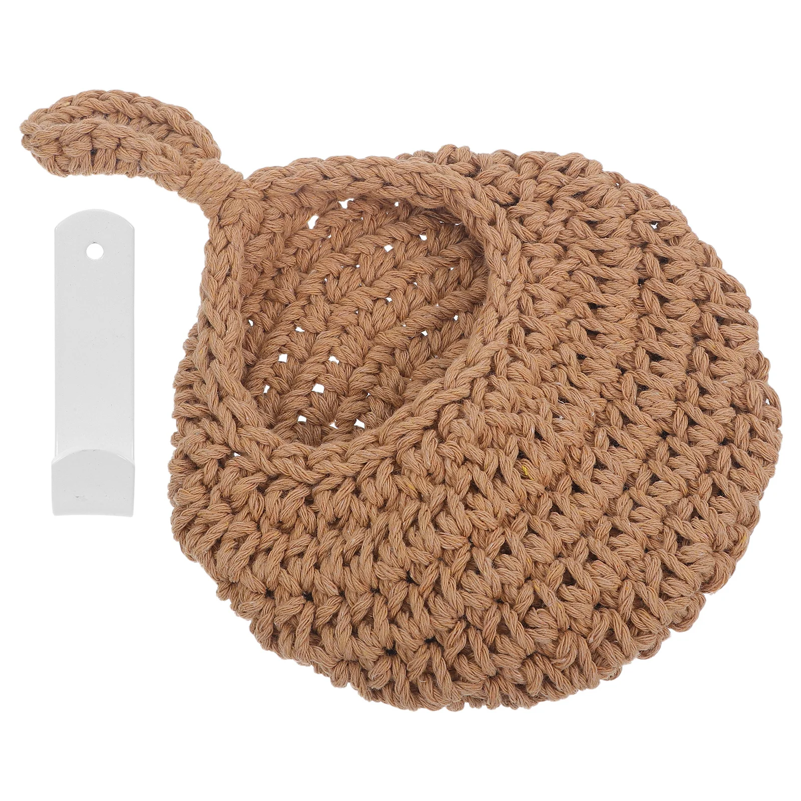 

Hanging Fruit Baskets Kitchen Boho Teardrop Storage Basket Hook Handwoven Wall Hammock Vegetables Potatoes Onions 6x5.5inch