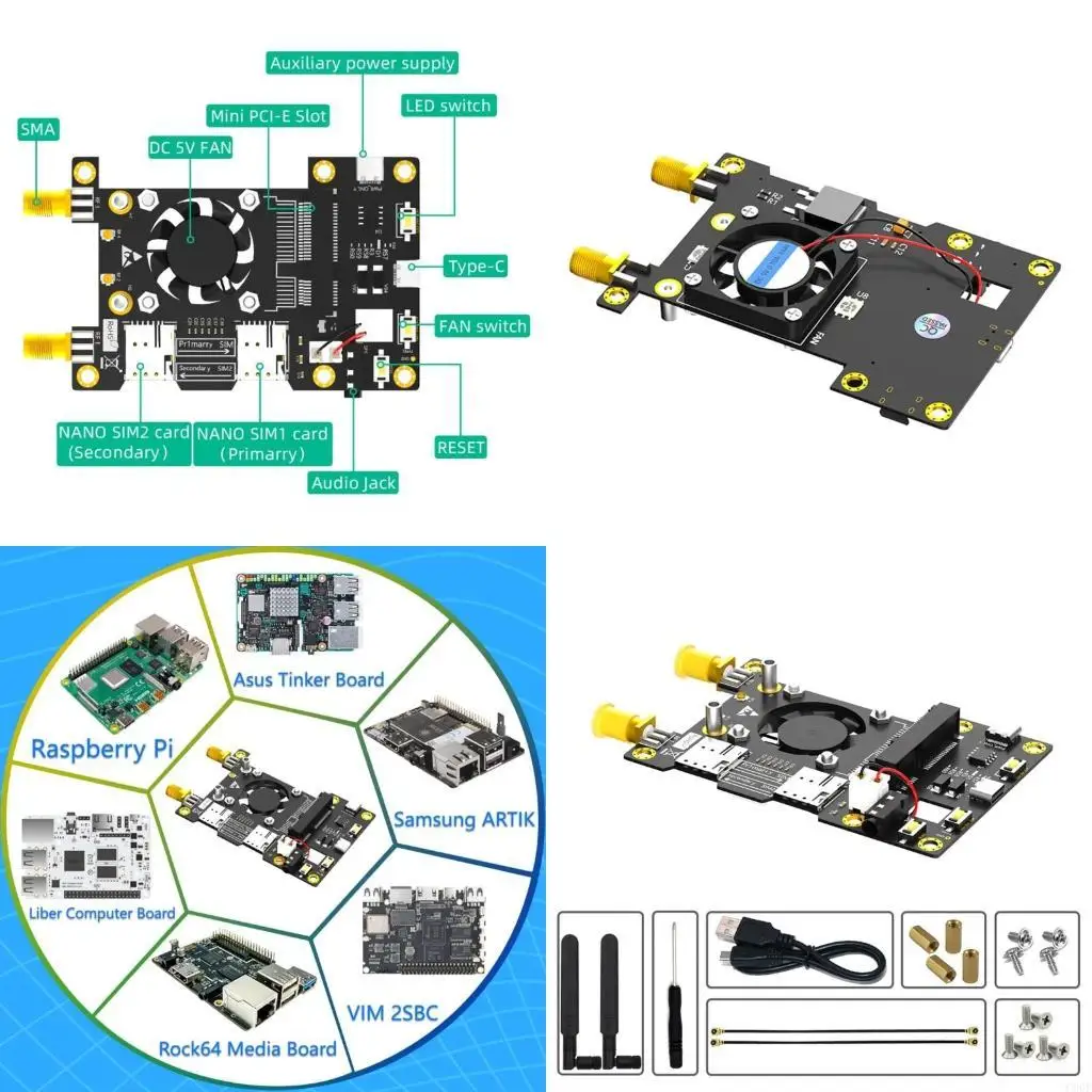 

C90F выведет ваше устройство на новый уровень с помощью базовой шляпы 3G 4G LTE для Raspberry