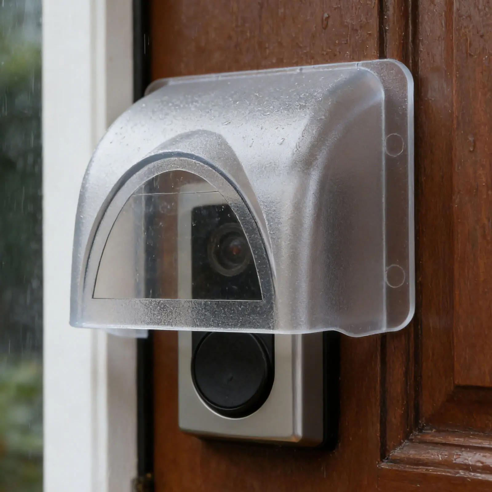 Transparent Plastic Waterproof Doorbell Cover Outdoor Rain Protector Video Door Bell Chime Cover Access Control Reader