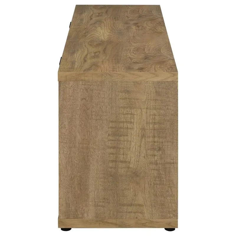 Szafka RTV z drewna konstrukcyjnego, 60 cali, z 4 drzwiami, do salonu