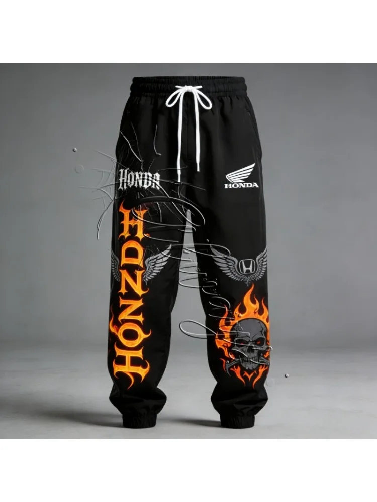 AliExpress 2026 Honda Motorcycle Outdoor Cycling Sunscreen Quick Drying Pants Retro Gothic Skull Motorcycle Pants Off Road Breathable Pants