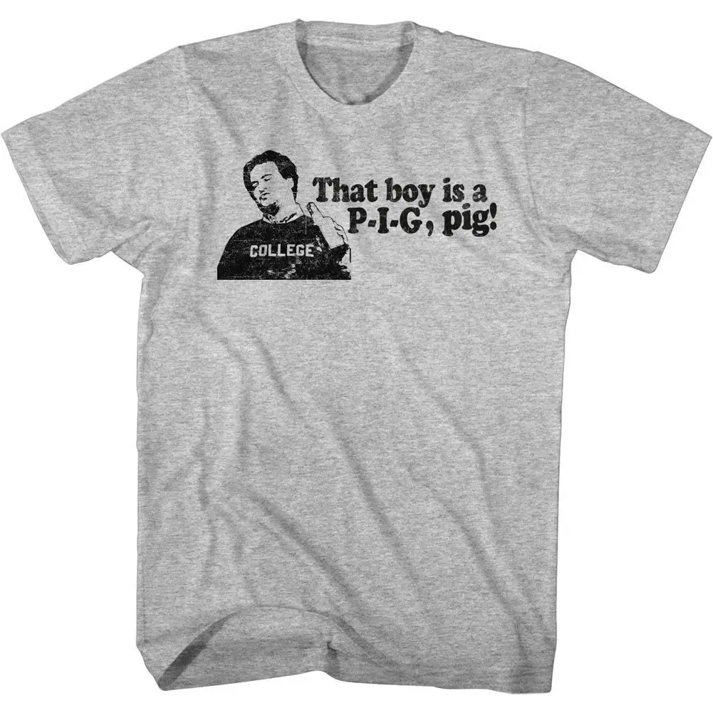 Animal House Pig Heather Adult T Shirt