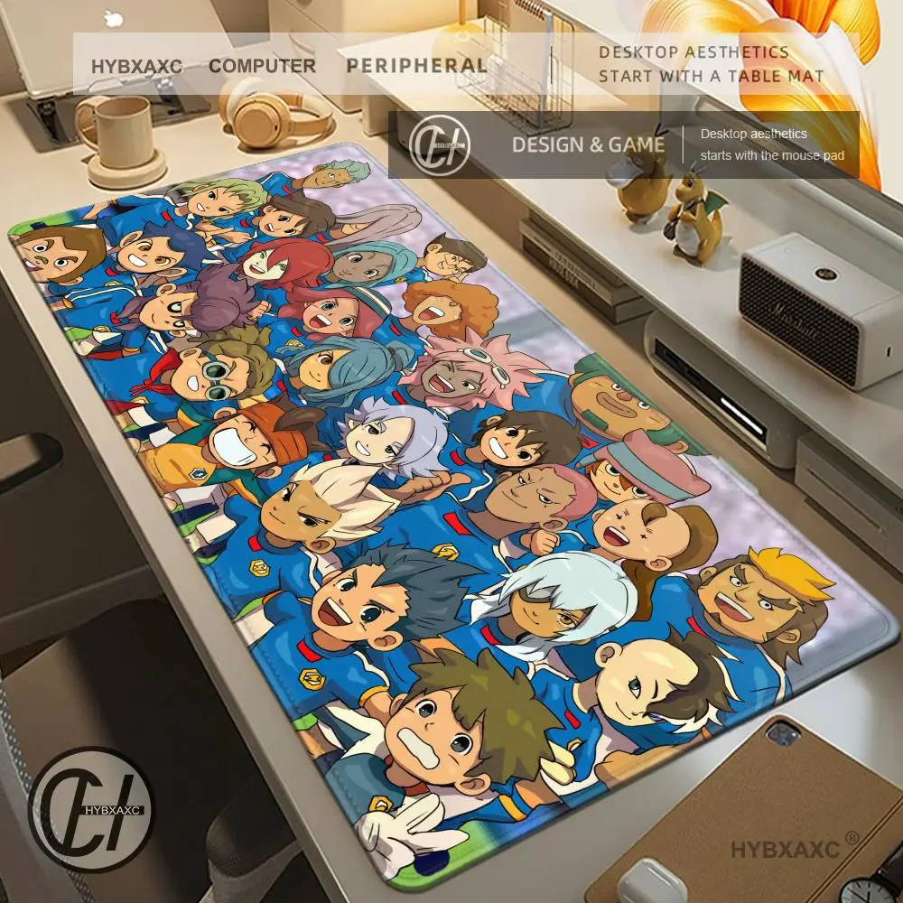 

Anime Large Inazuma Eleven Big PC Gamer HD Print Mouse Pad Computer Desk Mat table pad Locking Edge Keyboard Accessories carpet