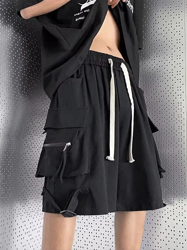 

Повседневные рабочие шорты для мужчин, летние, тонкие, стильные, с широкими штанинами, прямого кроя, прочные, модные, в стиле Cityboy, легкие, дышащие брюки