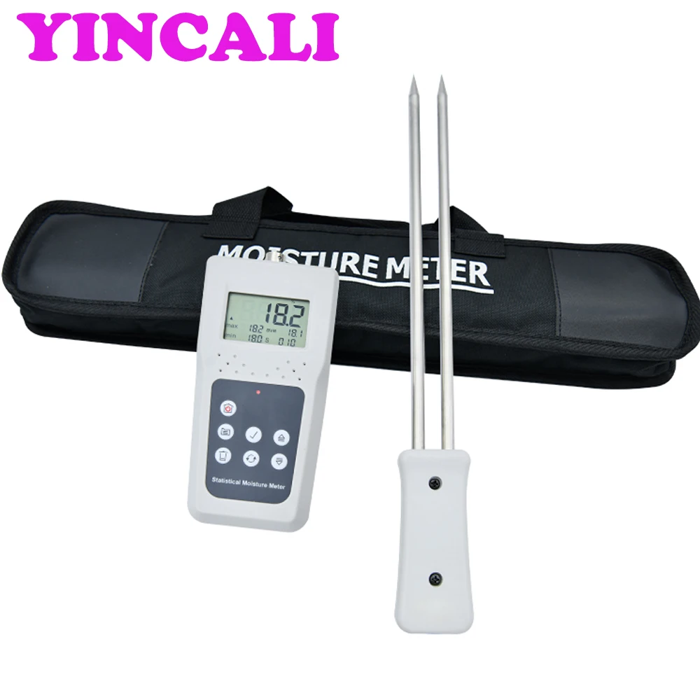 KMS680H Hay Moisture Meter Gauge Can Fast Determination Device for Measuring the Moisture of Compressed Hay and Straw Hygrometer