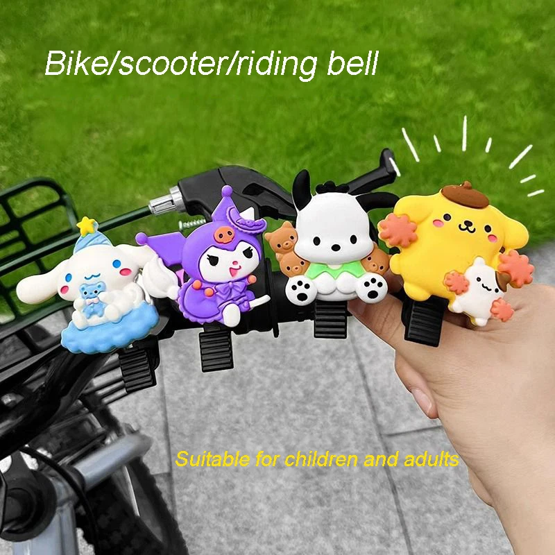 Bike Mountain Bike Riding Highway Bell Kawaii Cinnamoroll Kuromi Cartoon Child Balance Car Scooters Retro Car Bell Loud Volume