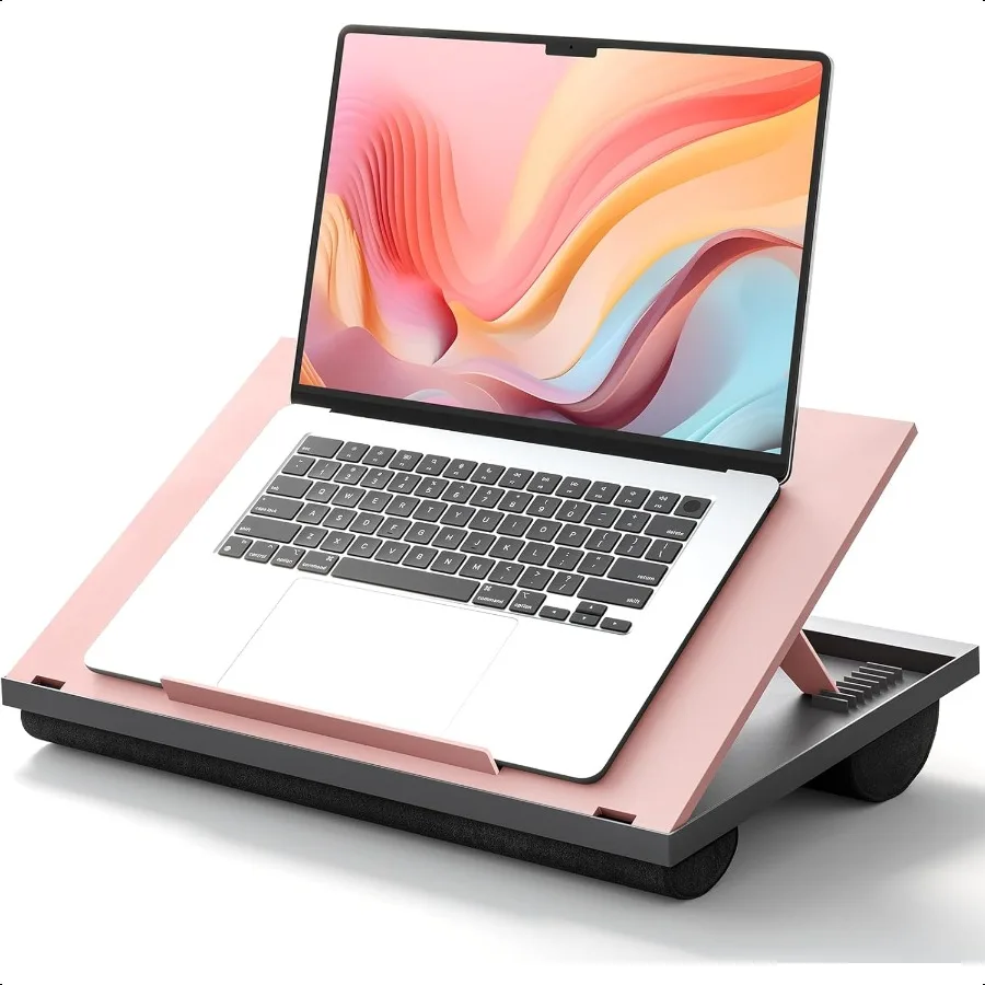

Adjustable Lap Desk with 8 Adjustable Angles Dual Cushions Laptop Stand for Car Laptop Desk Work Table Lap Writing Board Drawin