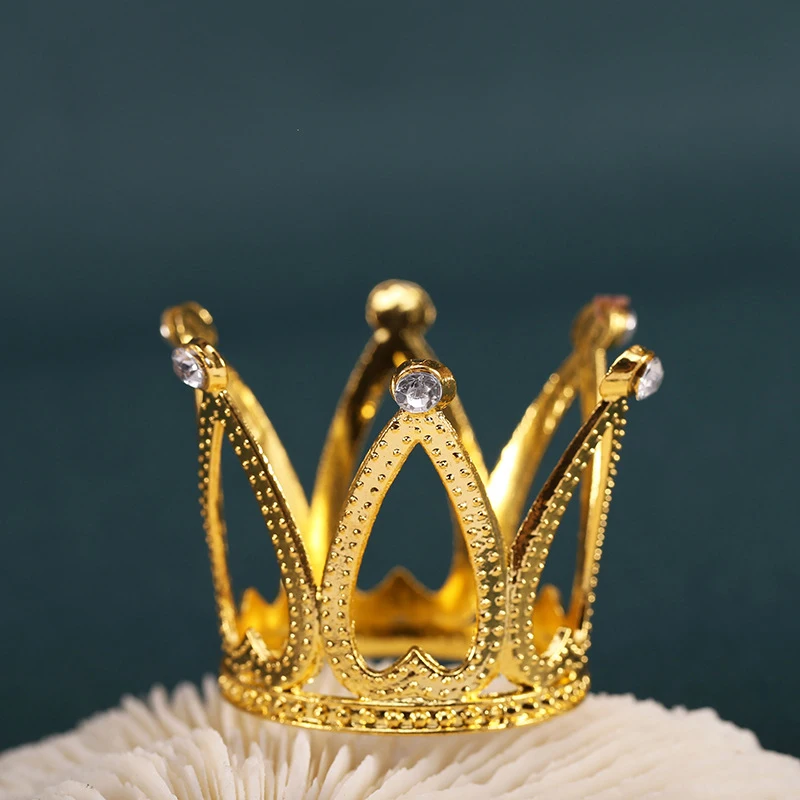 1 قطعة تاج صغير سبيكة الأميرة تاج إكسسورات شعر الأطفال عيد ميلاد مهرجان أداء حفلة كعكة أداة زخرفة مجوهرات #5