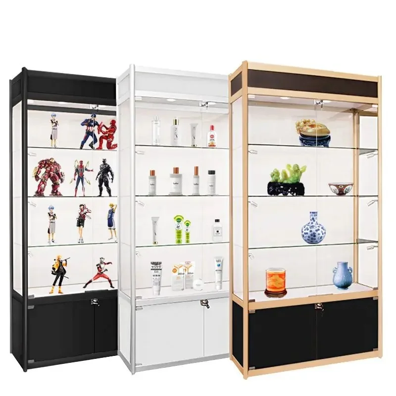 custom.Hot Selling  Display Cabinet Perfume Showcase Smoke Showcase with Glass Shelves