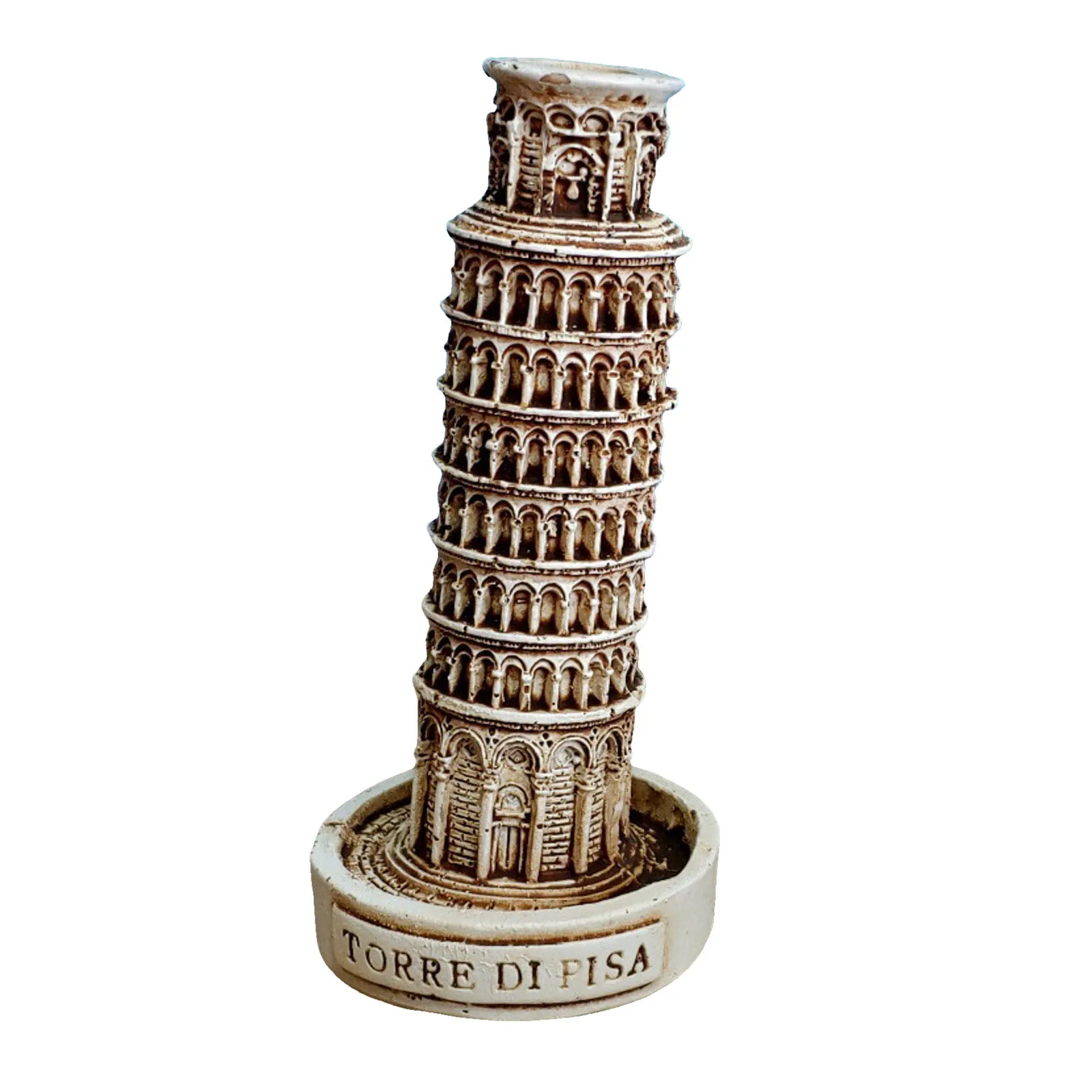 Torre Inclinada de Pisa, modelo italiano, adorno de Arquitectura de fama mundial, adorno de construcción gigante