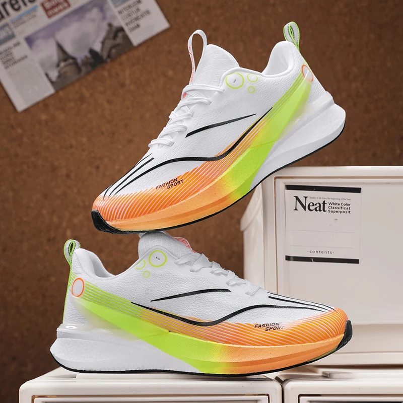 

Men's Shoes Breathable All-match Mesh Shoes Sports Carbon plateShoes Men's All-match Wear-resistant Running Shoes for Men