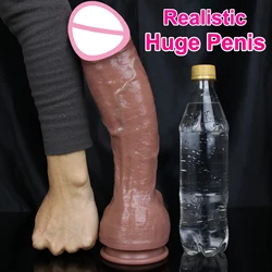 Soft Realistic Thick Huge Dildo Gay Adults Sex Toy for Women Suction Cup Big Dick Anal Plug Vaginal Masturbators Silicone Penis