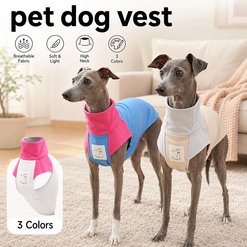 Italian Greyhound Clothes Summer Sun Protection Cooling Dog Vest Breathable Lightweight High Elasticity Whippet Dogs Vest