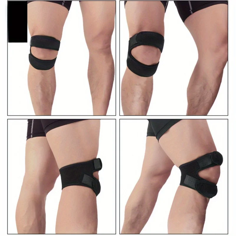 Immagine 7: Ginocchiere da 2 pezzi, ginocchiere regolabili, attrezzature sportive per il supporto del ginocchio, cinghie per menisco, adatte per la corsa, il fitness